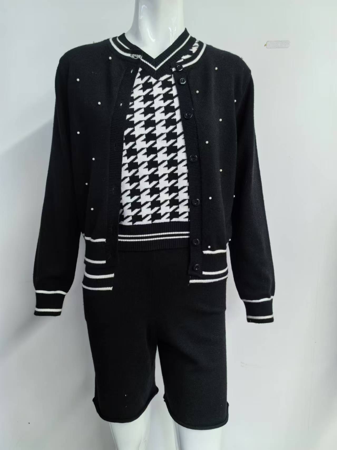 Knitted set for girls sweater,